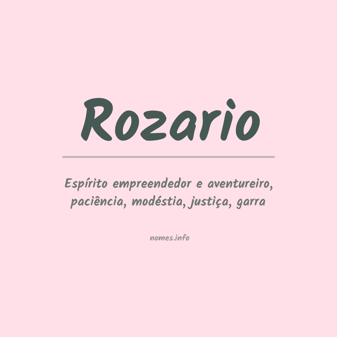Significado do nome Rozario