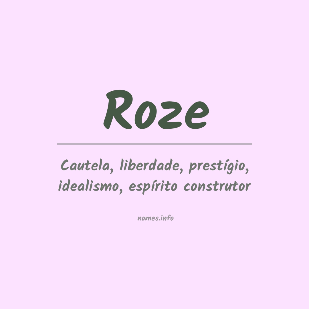 Significado do nome Roze