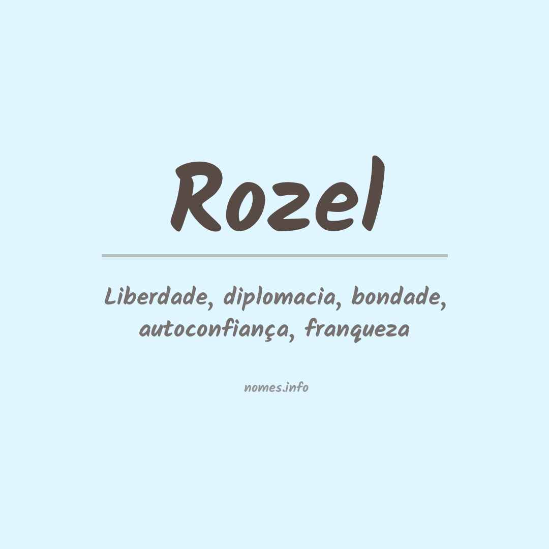 Significado do nome Rozel