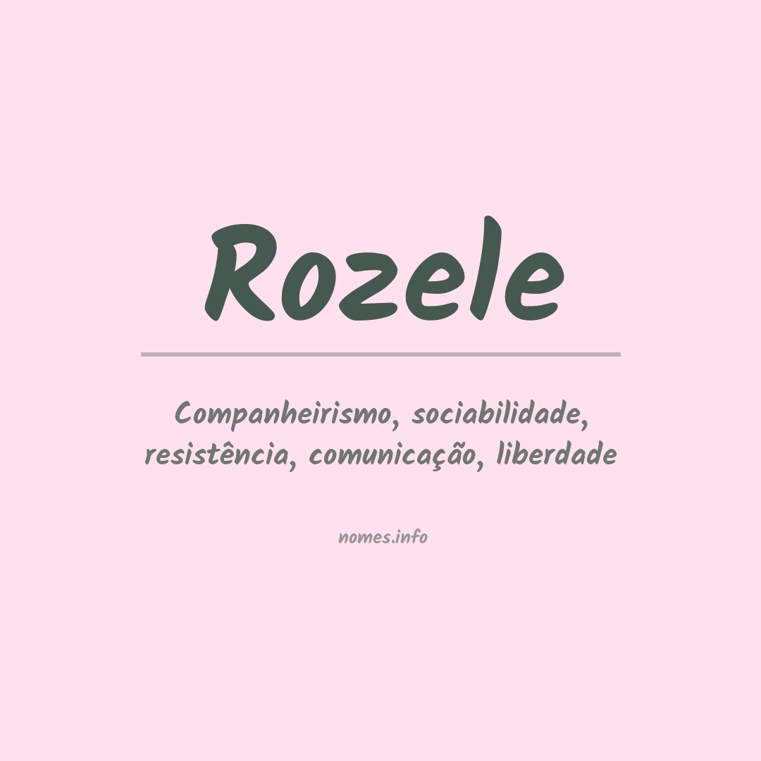 Significado do nome Rozele