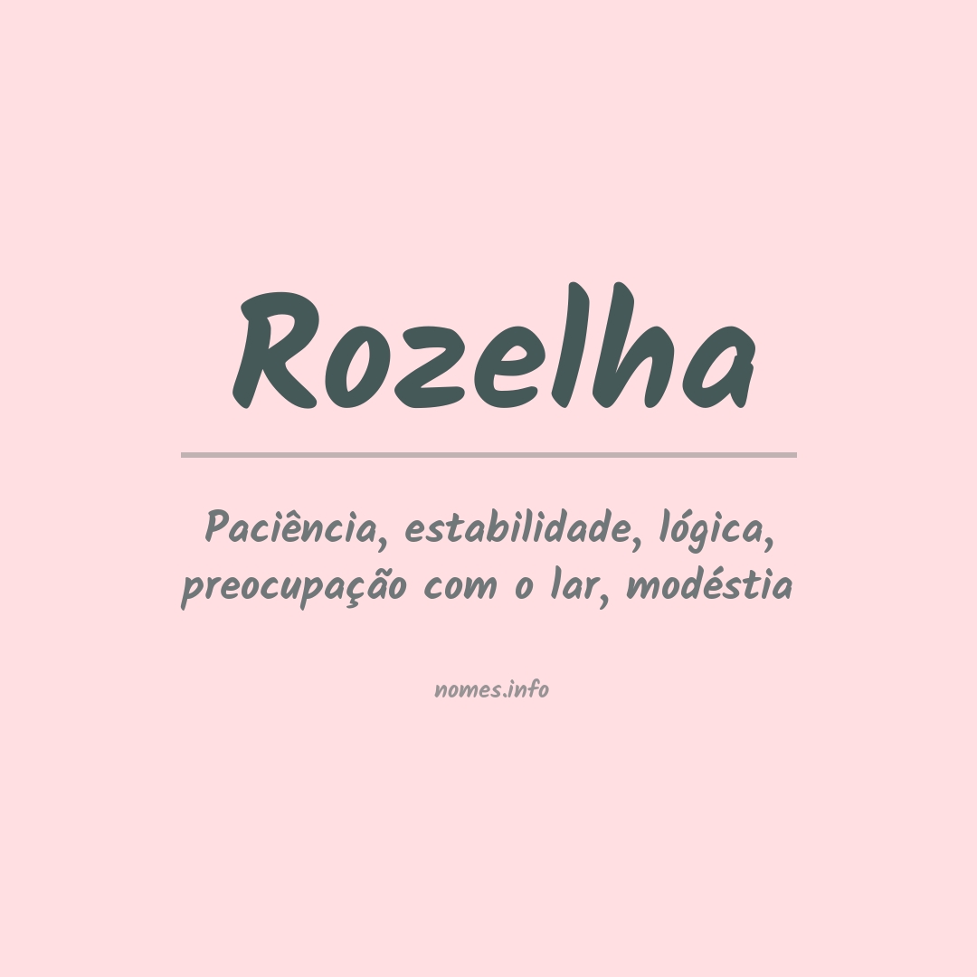 Significado do nome Rozelha