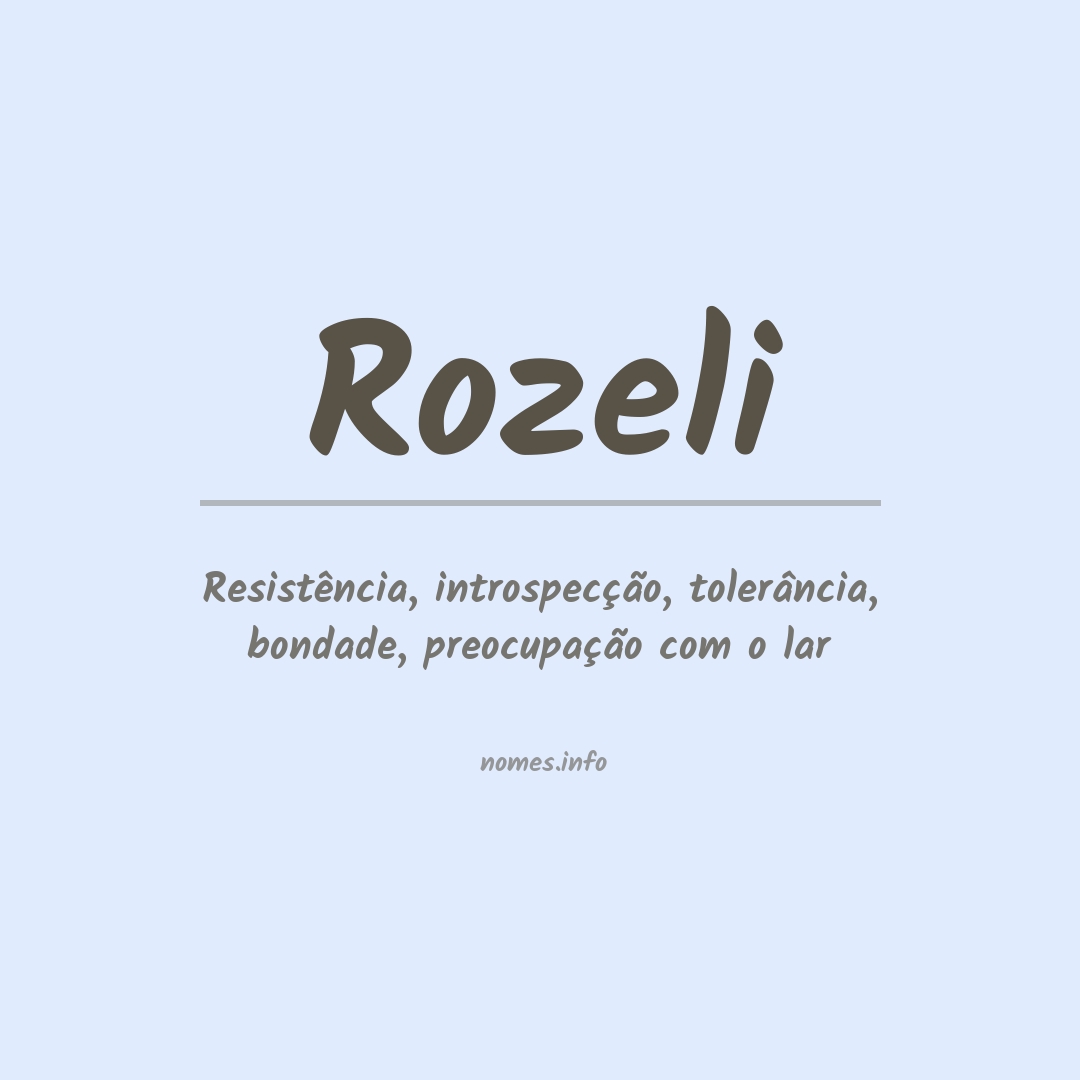 Significado do nome Rozeli