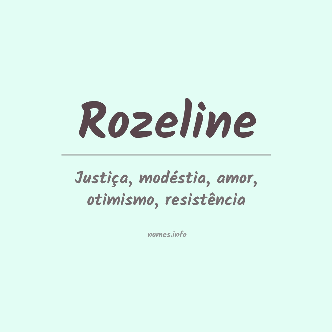 Significado do nome Rozeline