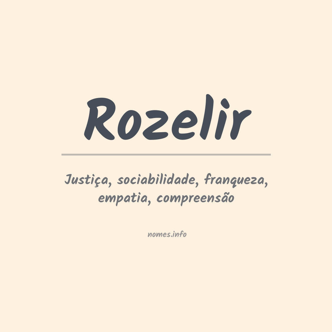 Significado do nome Rozelir