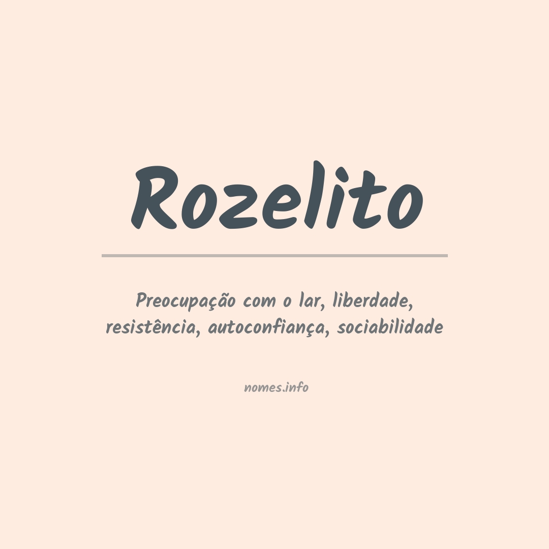 Significado do nome Rozelito