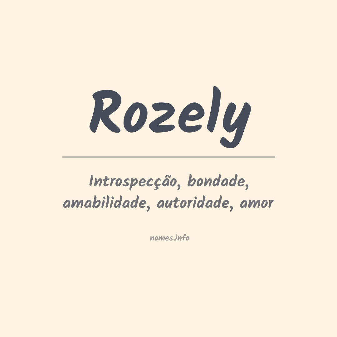 Significado do nome Rozely