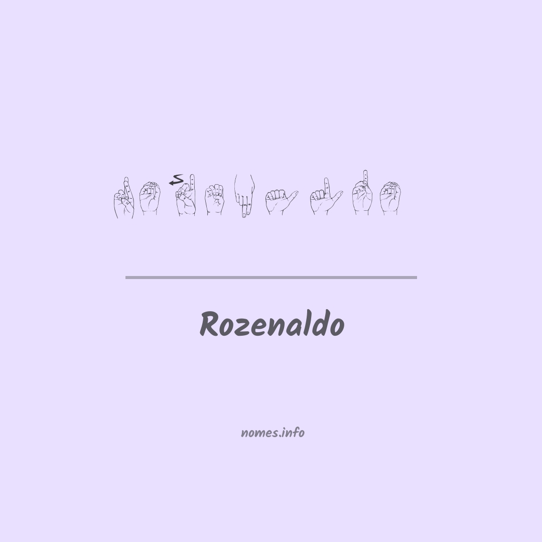 Rozenaldo em Libras