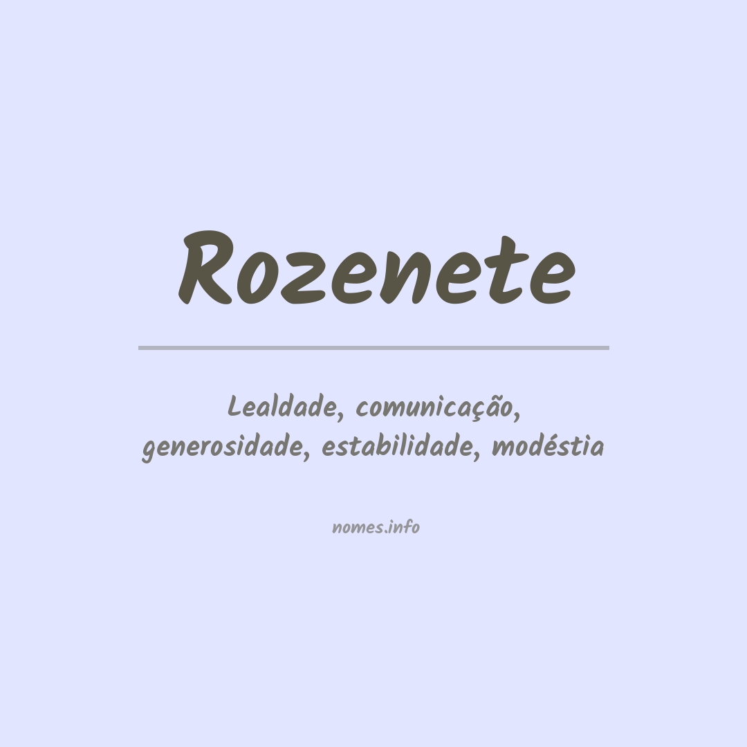 Significado do nome Rozenete