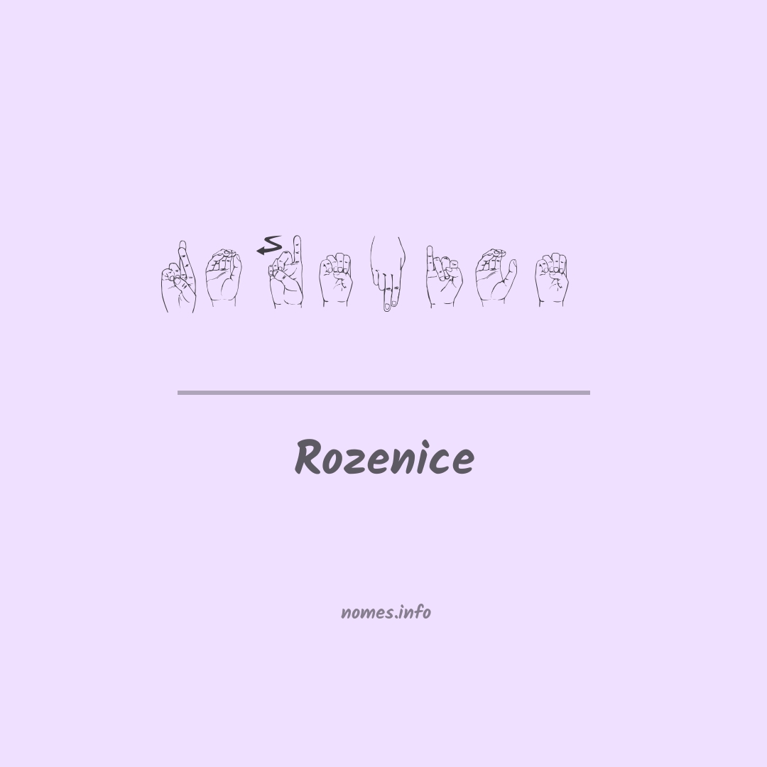 Rozenice em Libras