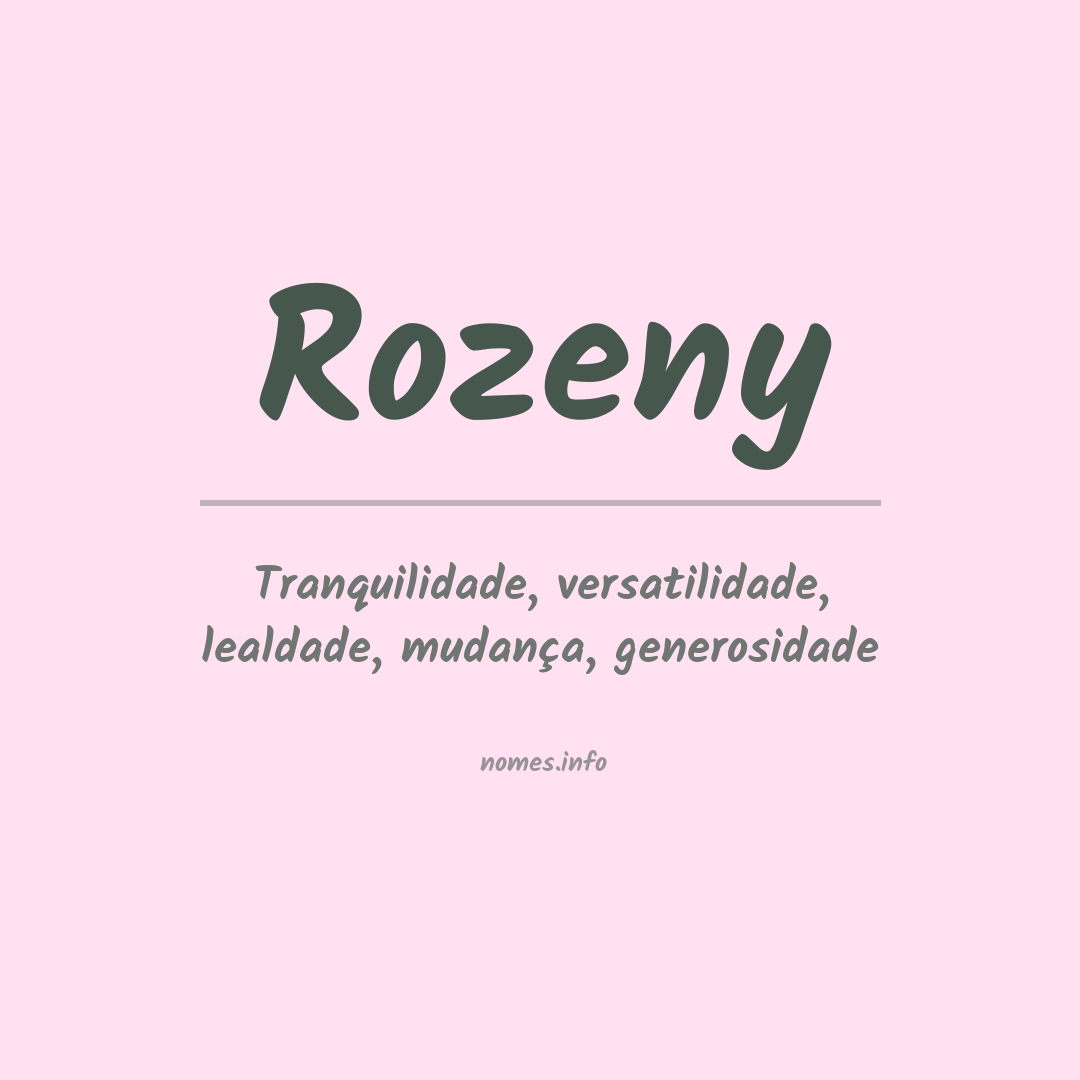 Significado do nome Rozeny