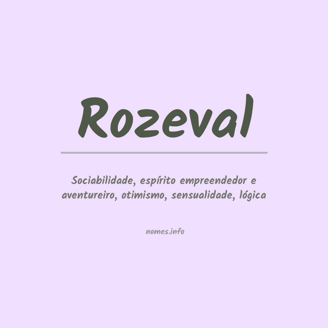 Significado do nome Rozeval