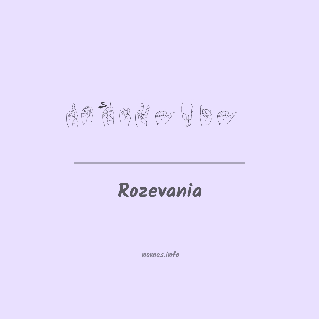 Rozevania em Libras