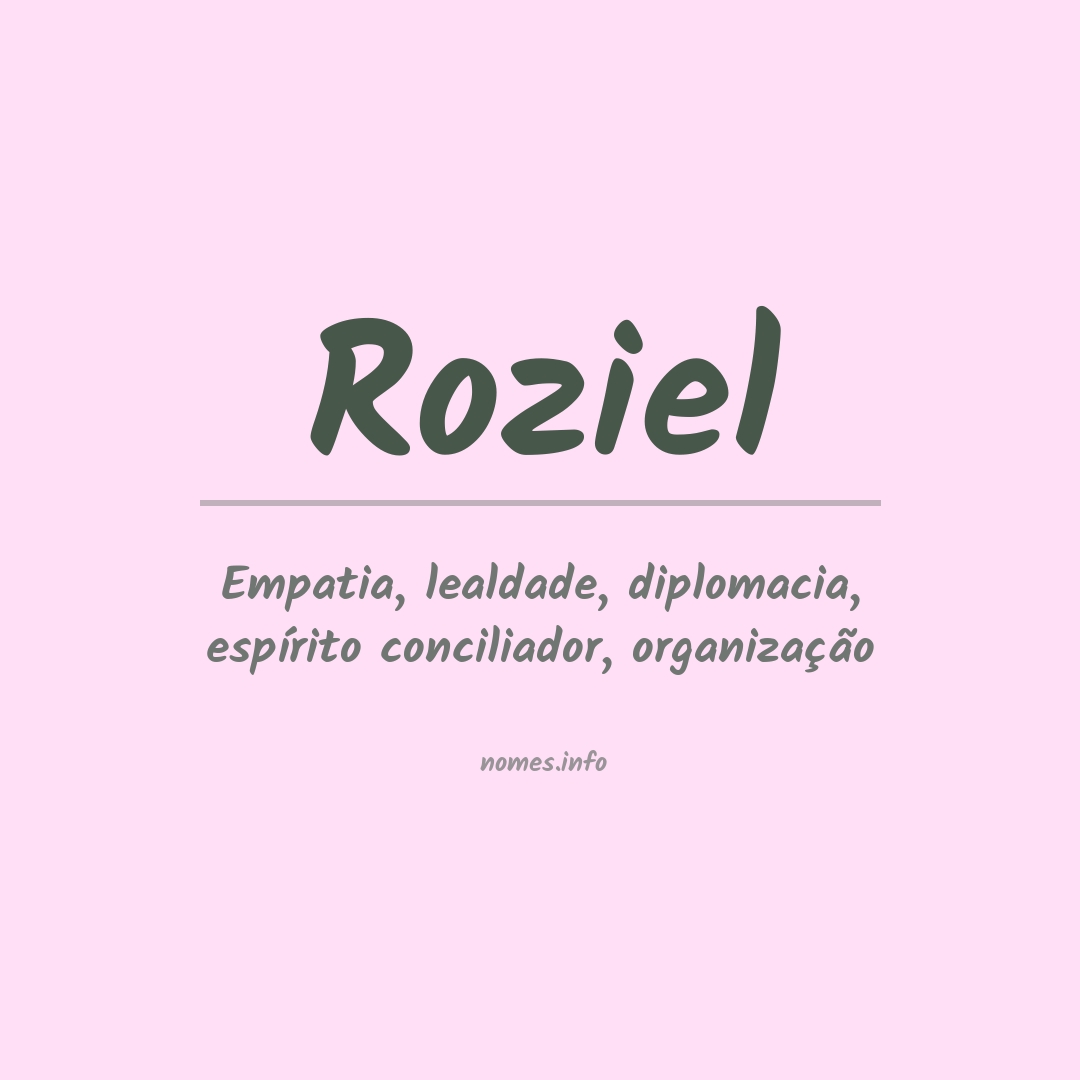 Significado do nome Roziel