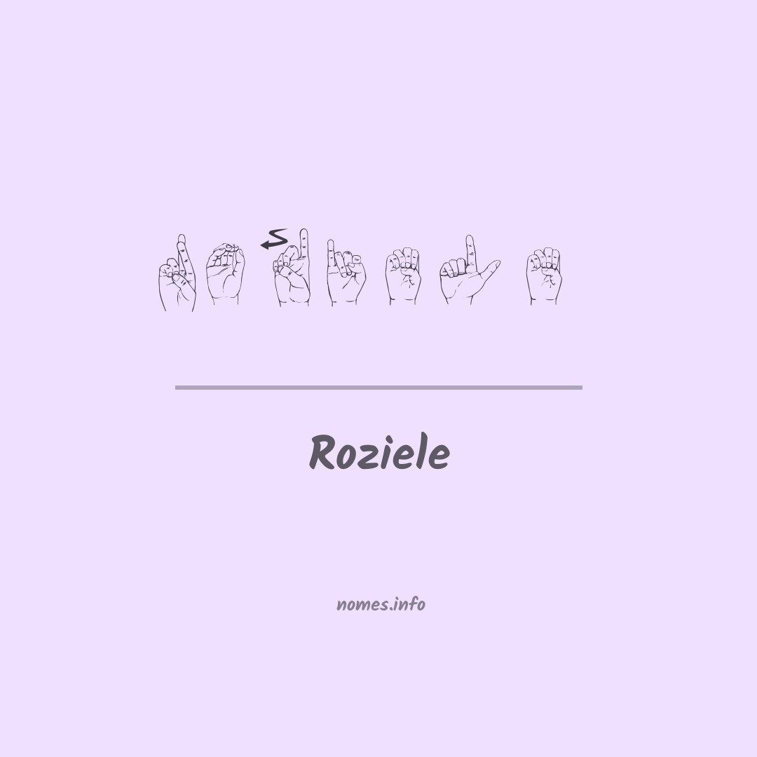Roziele em Libras