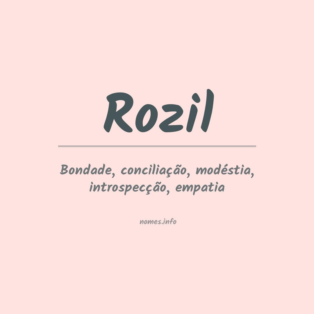 Significado do nome Rozil