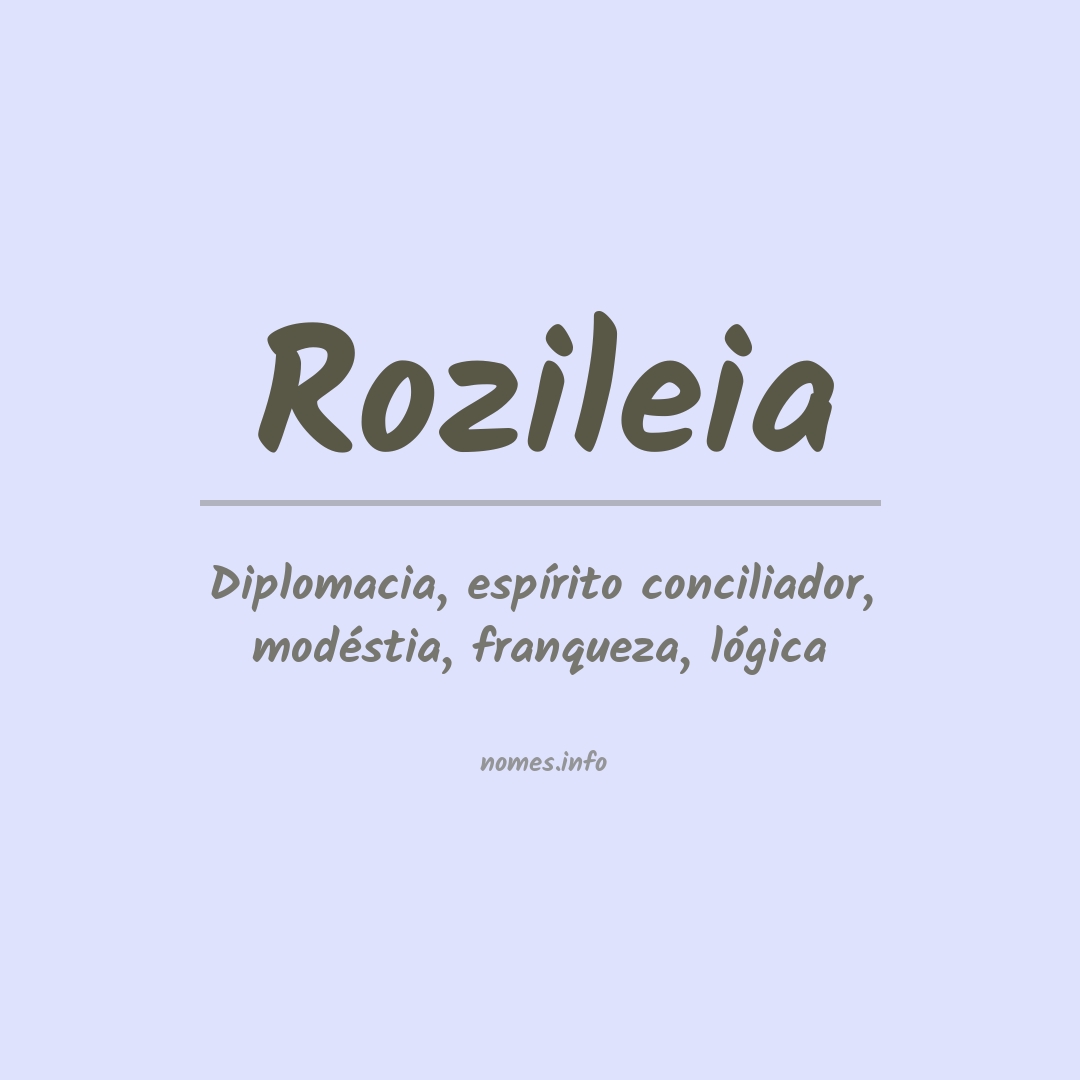 Significado do nome Rozileia