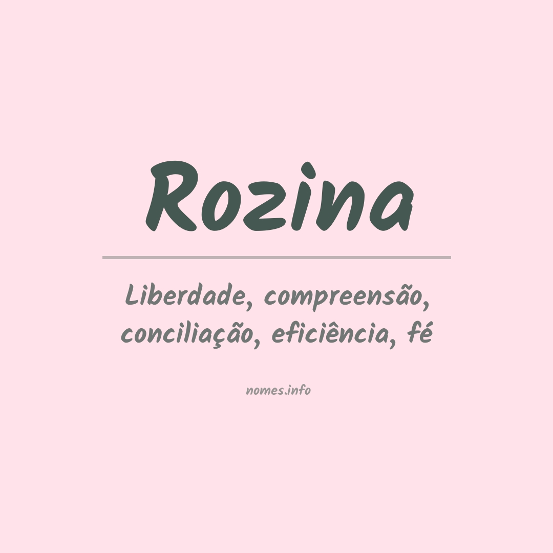 Significado do nome Rozina