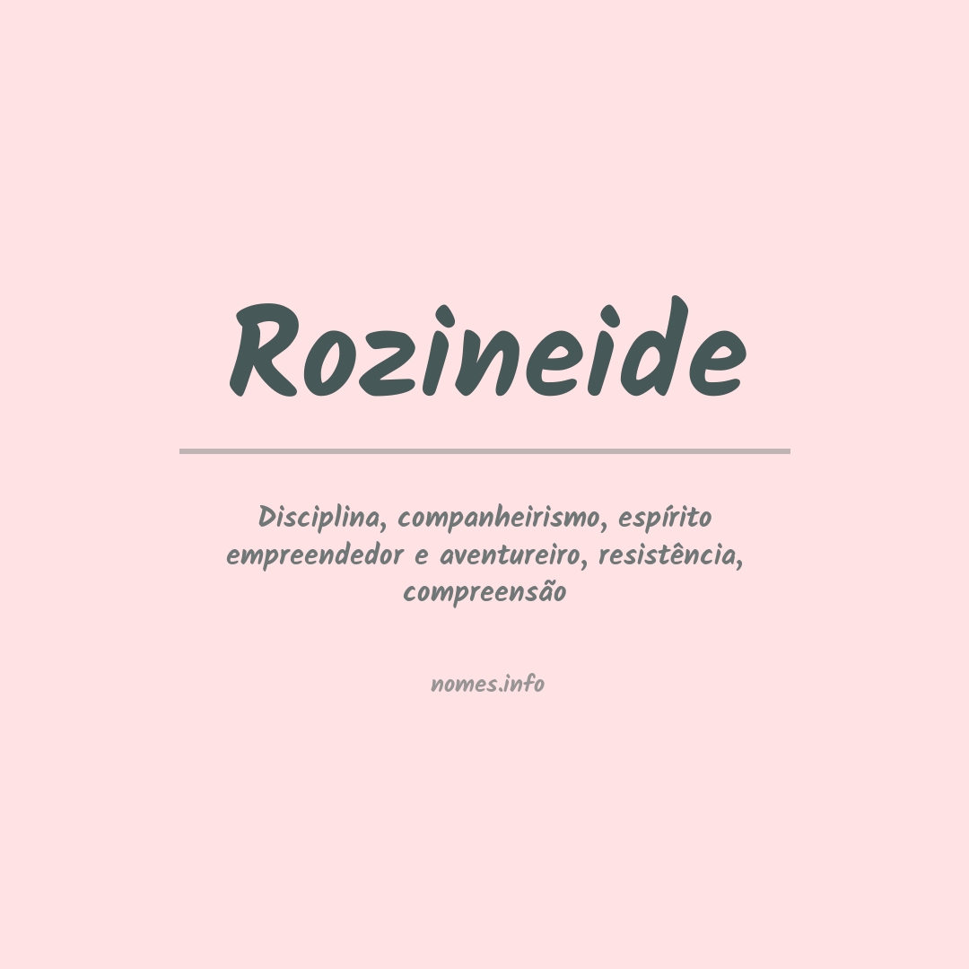 Significado do nome Rozineide