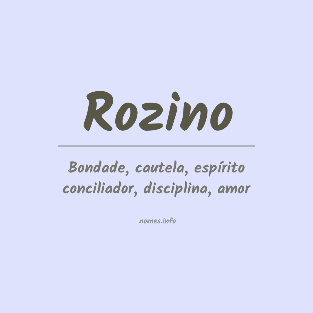Significado do nome Rozino