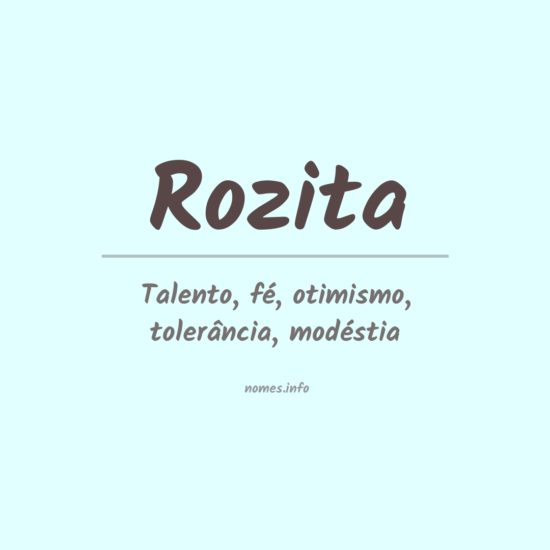 Significado do nome Rozita