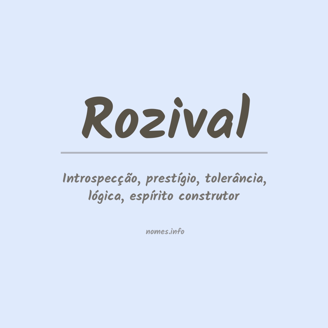 Significado do nome Rozival