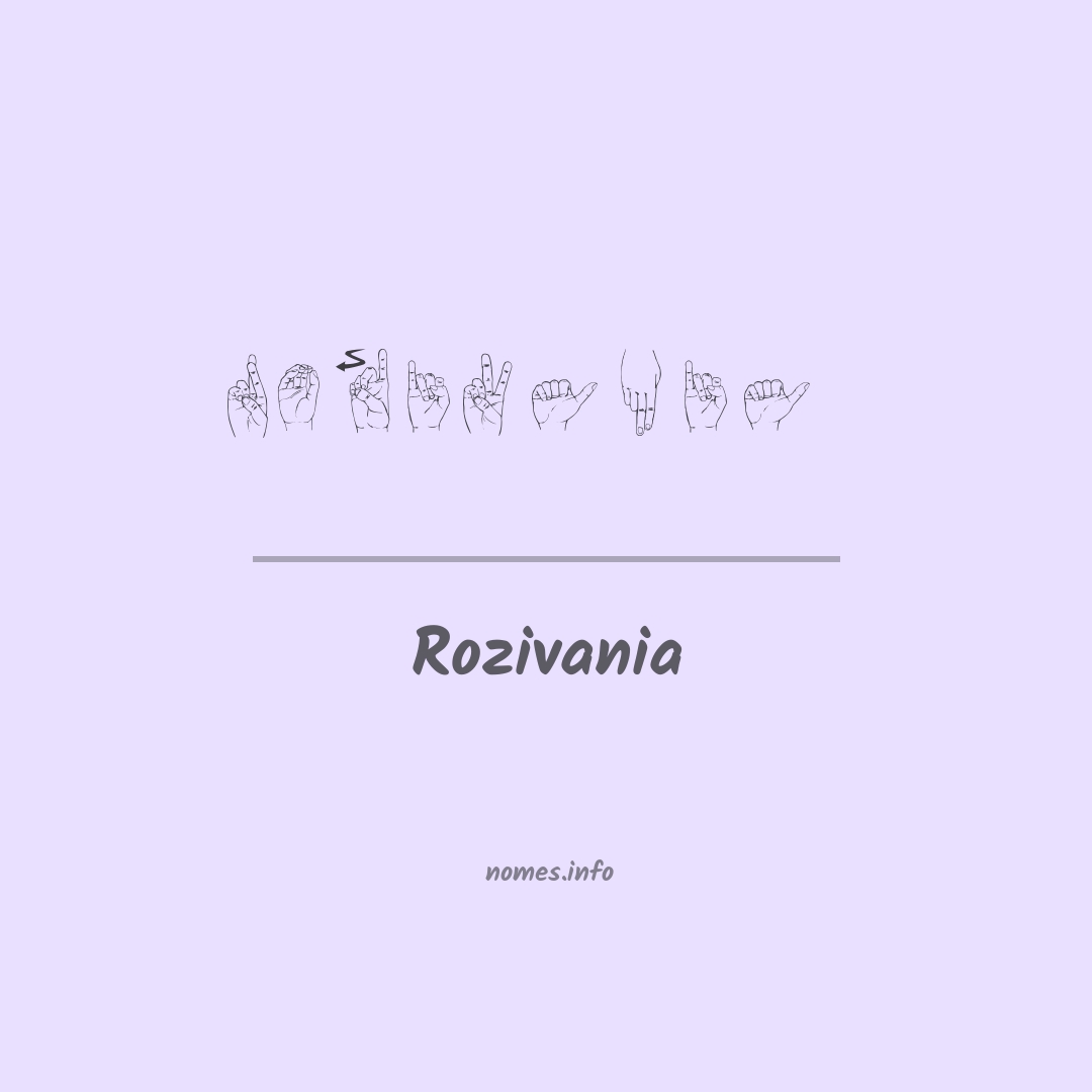Rozivania em Libras