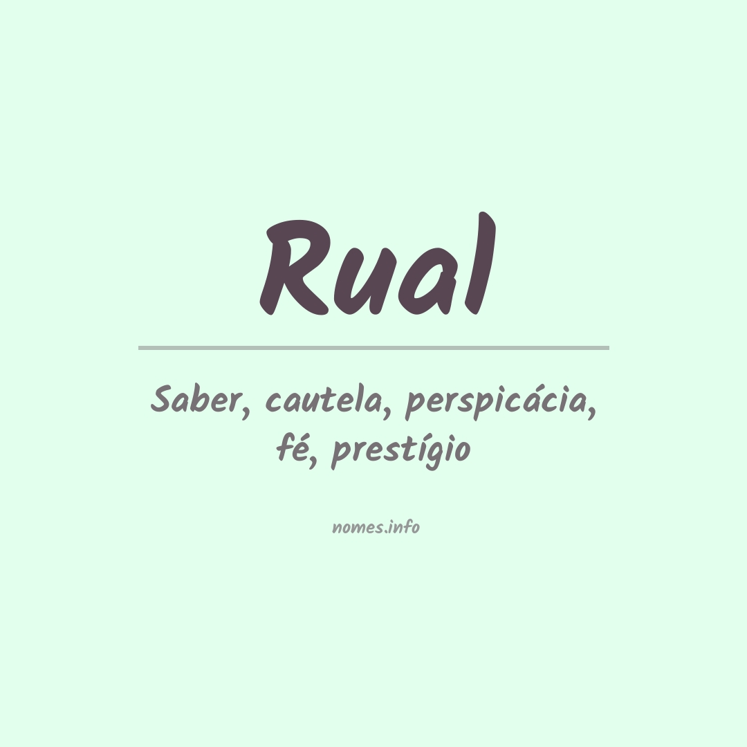 Significado do nome Rual