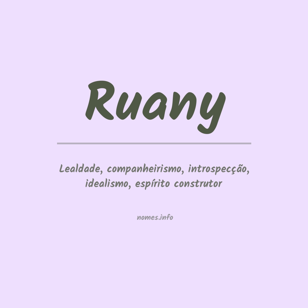 Significado do nome Ruany