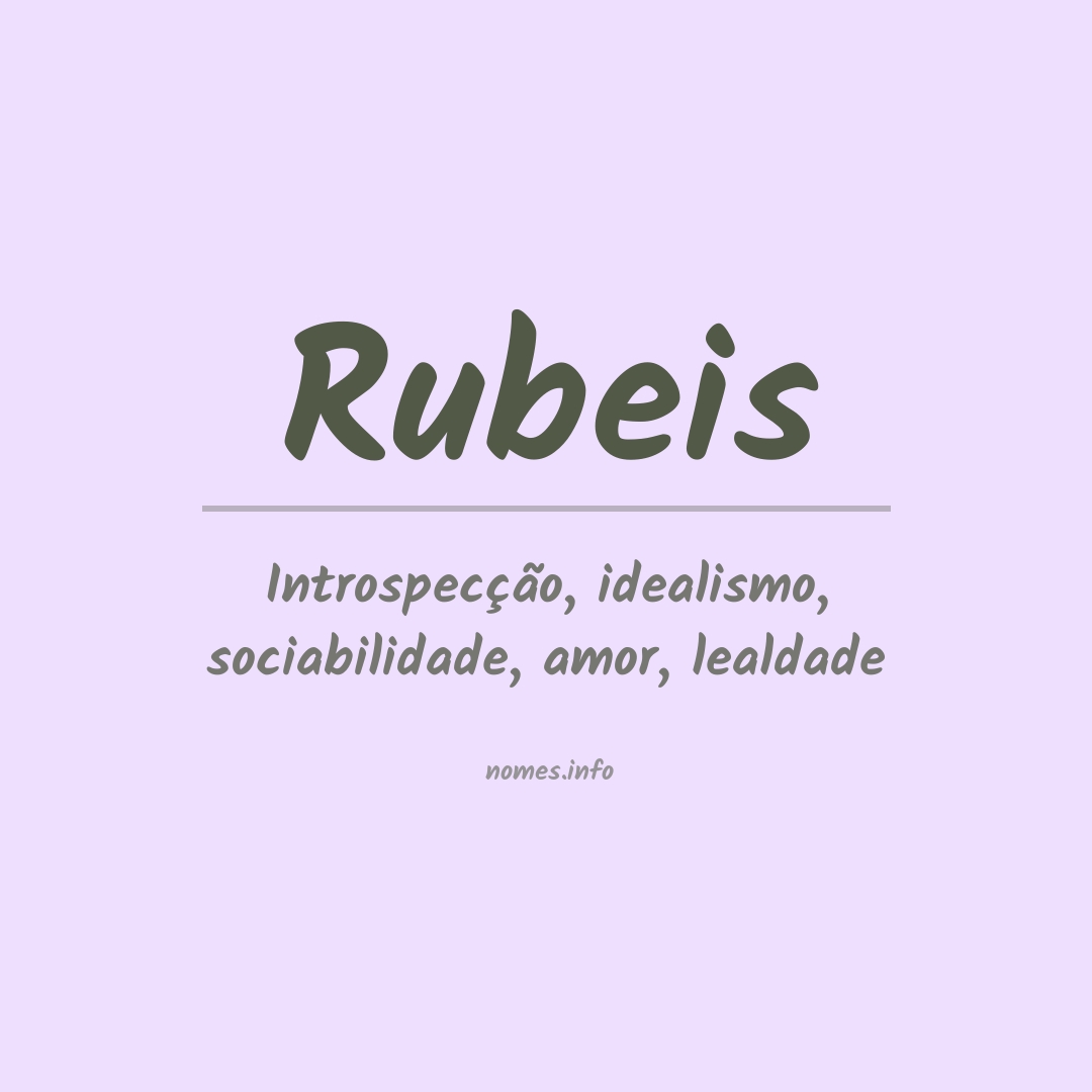 Significado do nome Rubeis