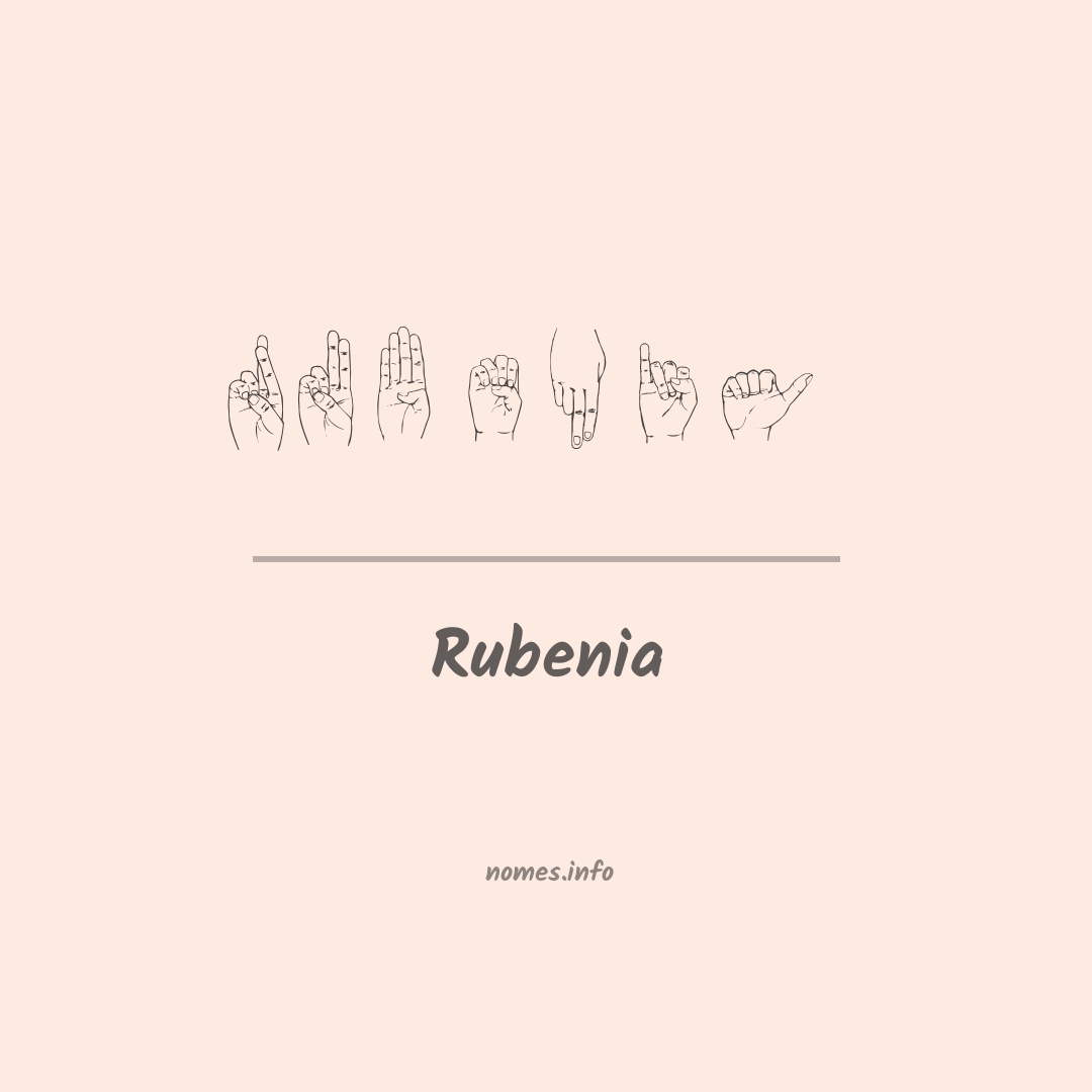 Rubenia em Libras