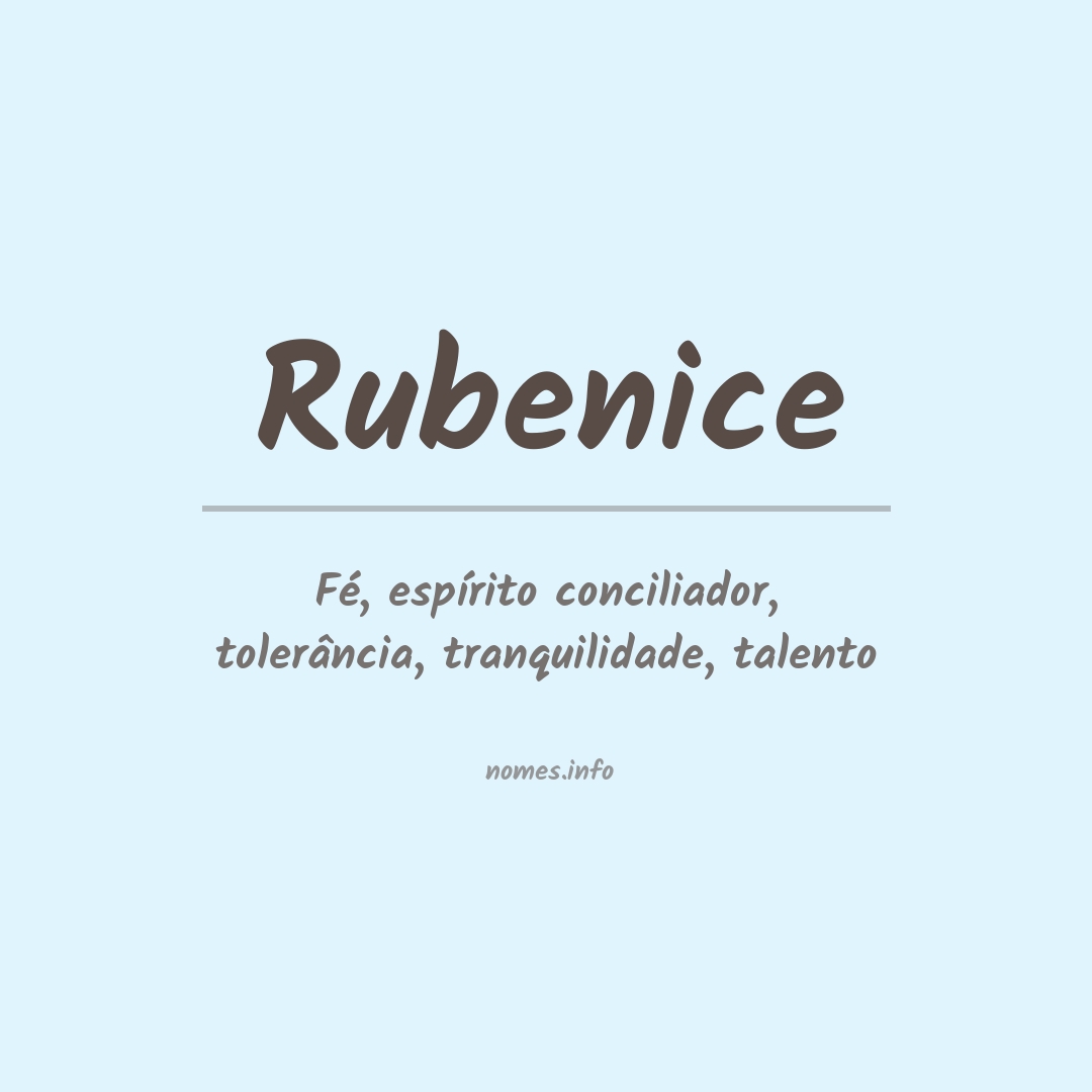 Significado do nome Rubenice