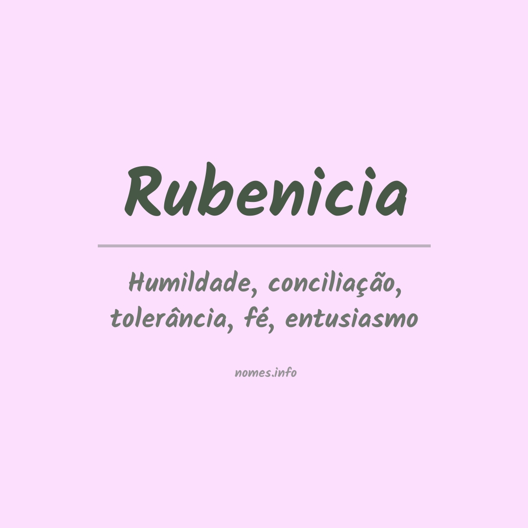 Significado do nome Rubenicia