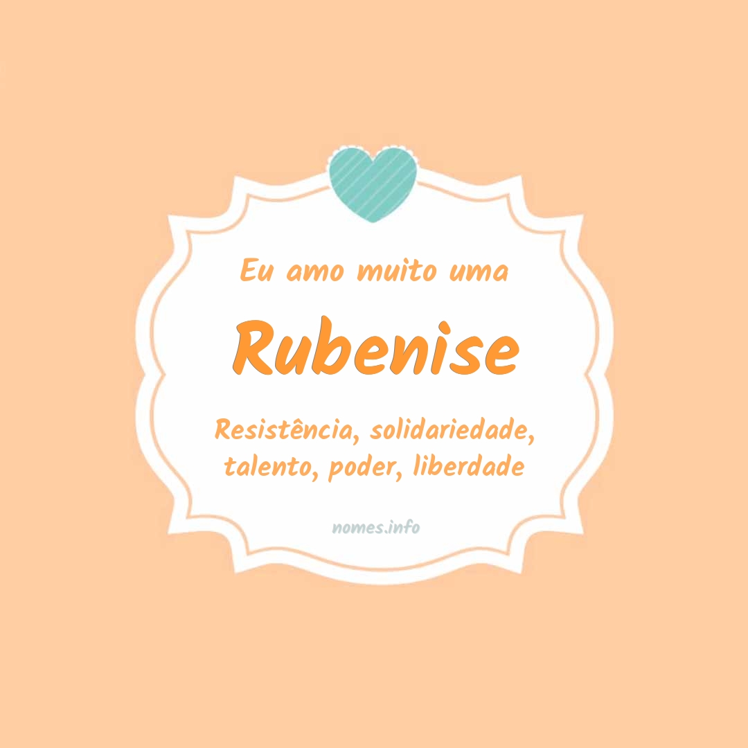 Eu amo muito Rubenise
