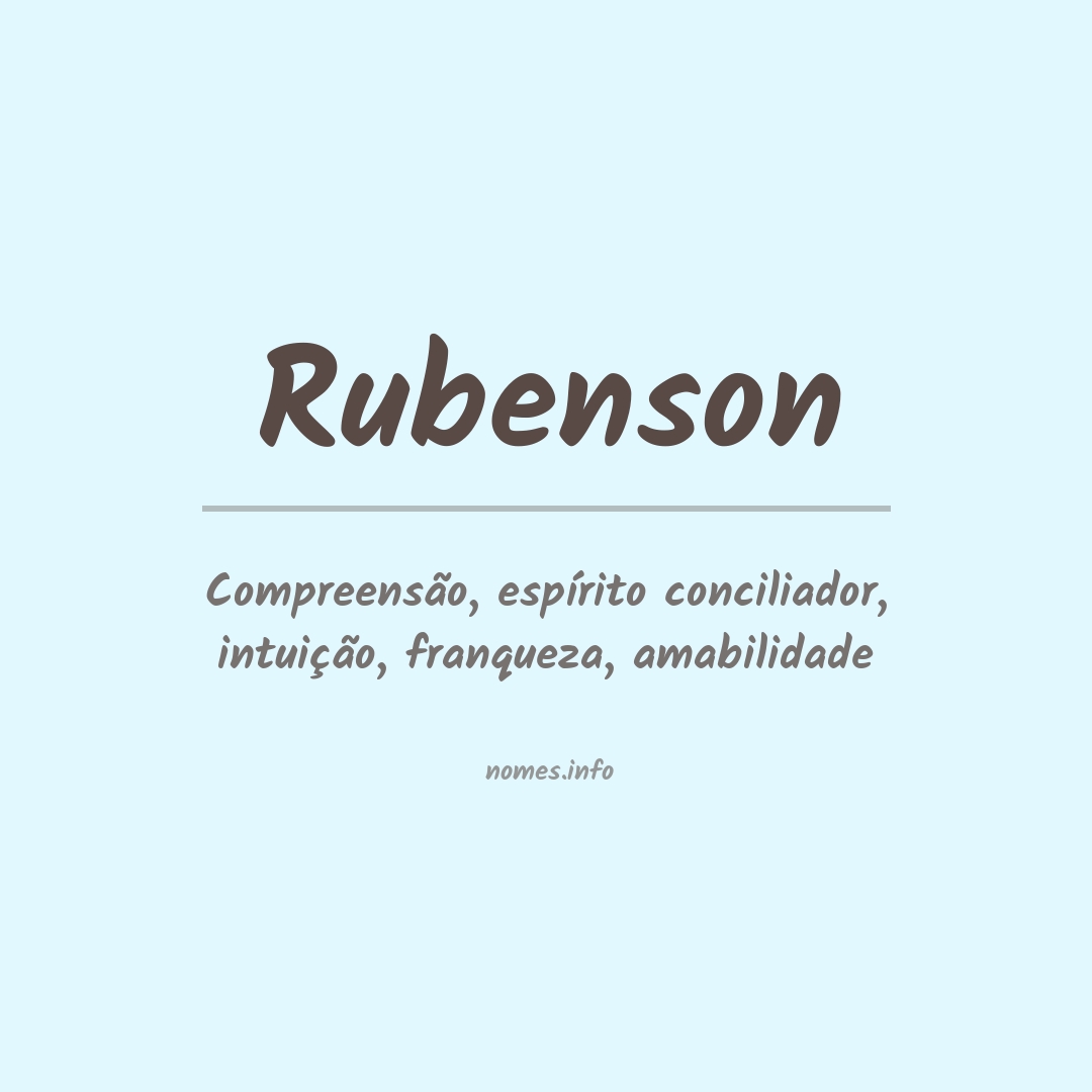 Significado do nome Rubenson