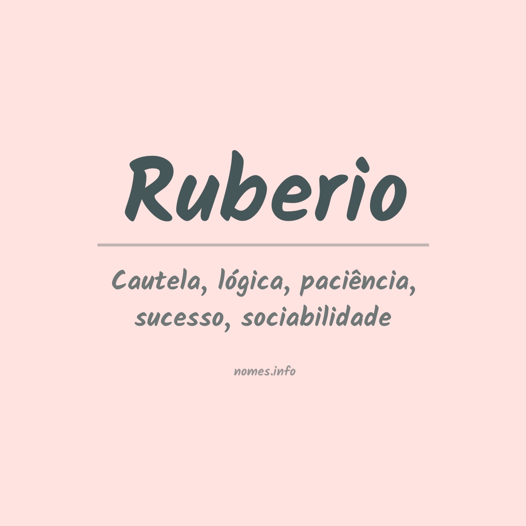 Significado do nome Ruberio