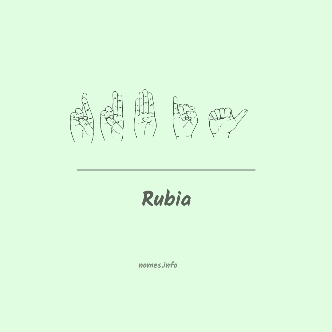 Rubia em Libras