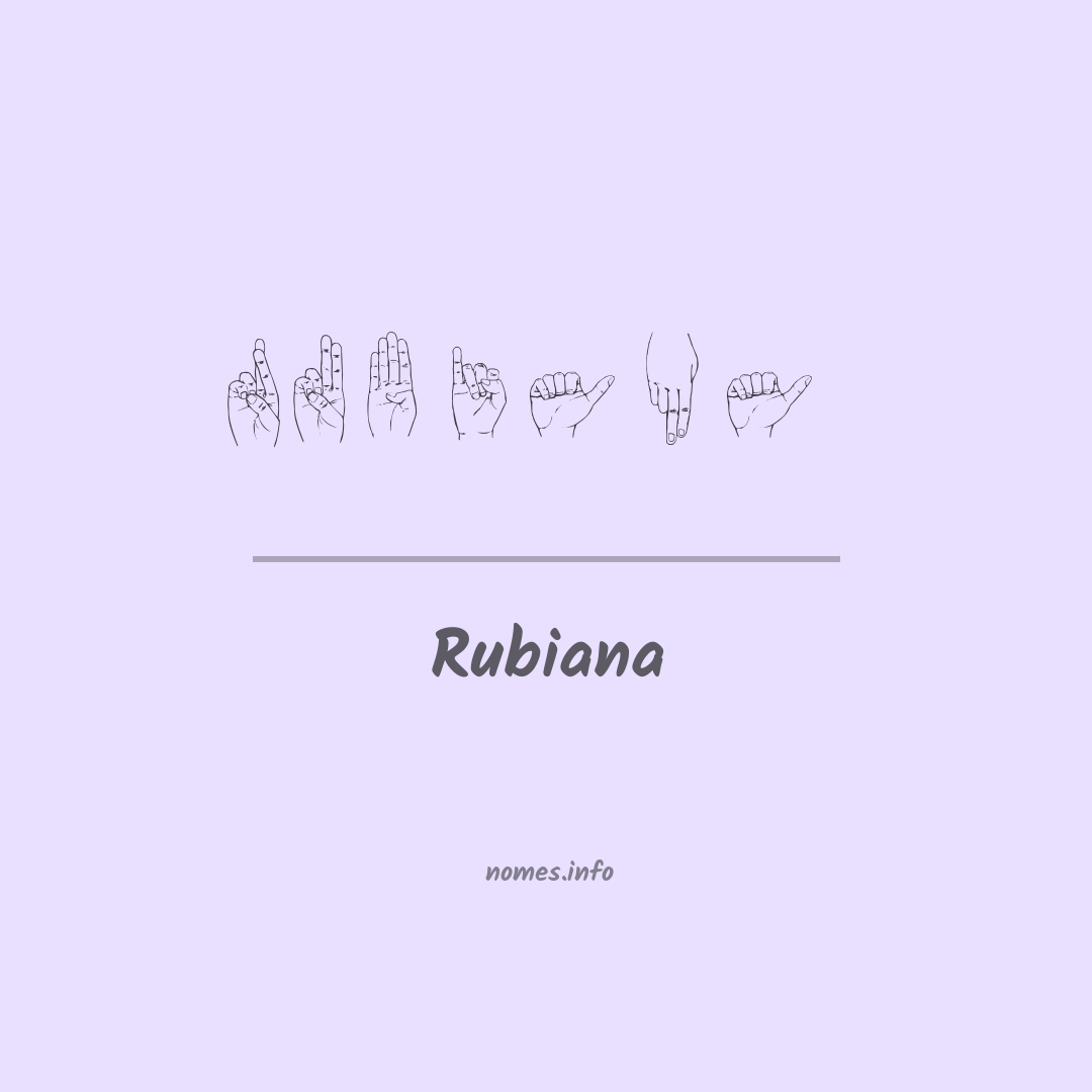 Rubiana em Libras