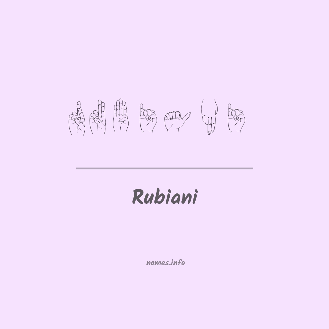 Rubiani em Libras