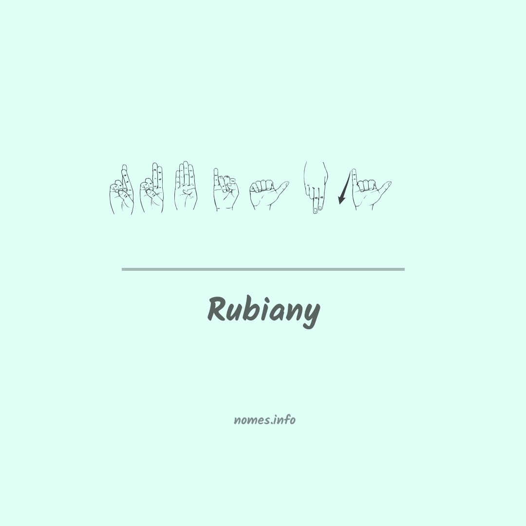 Rubiany em Libras
