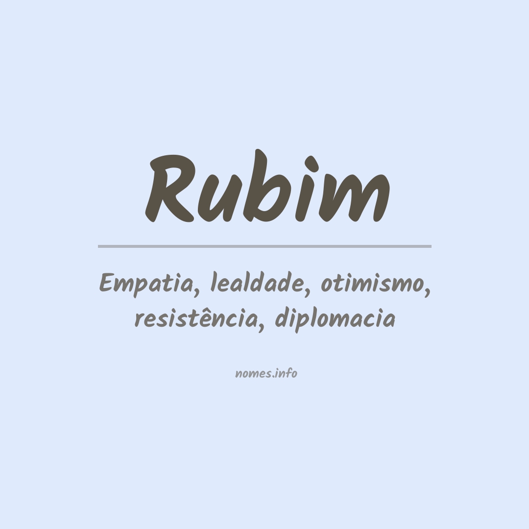 Significado do nome Rubim