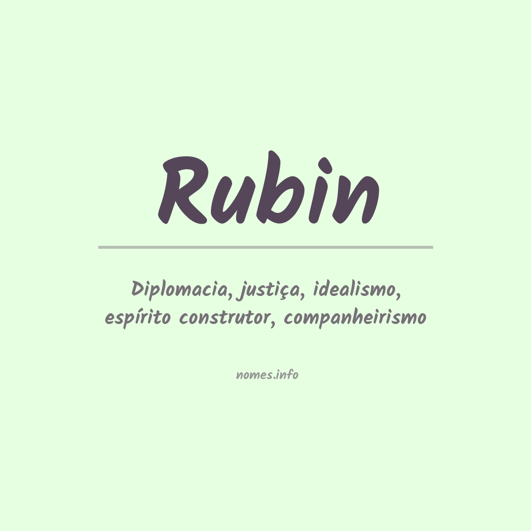 Significado do nome Rubin