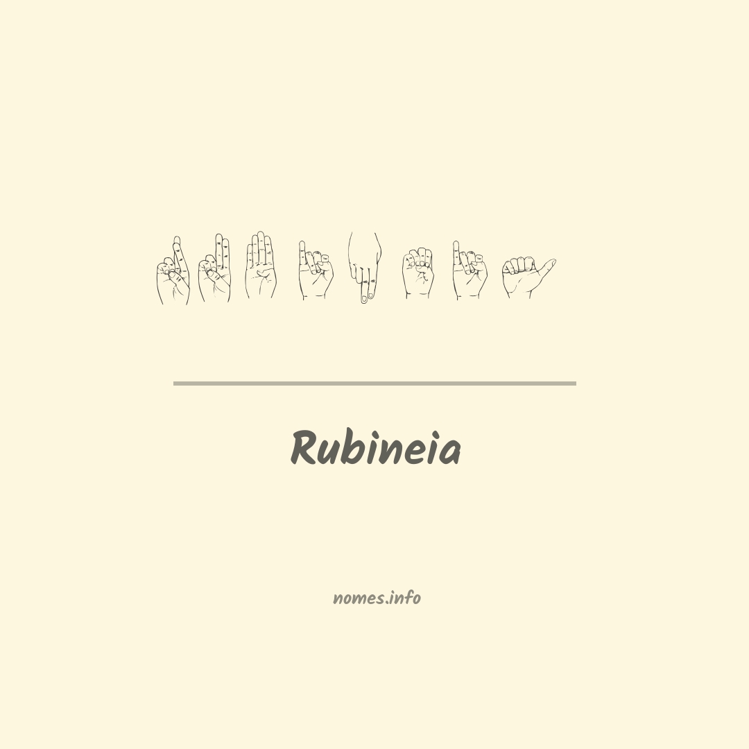 Rubineia em Libras
