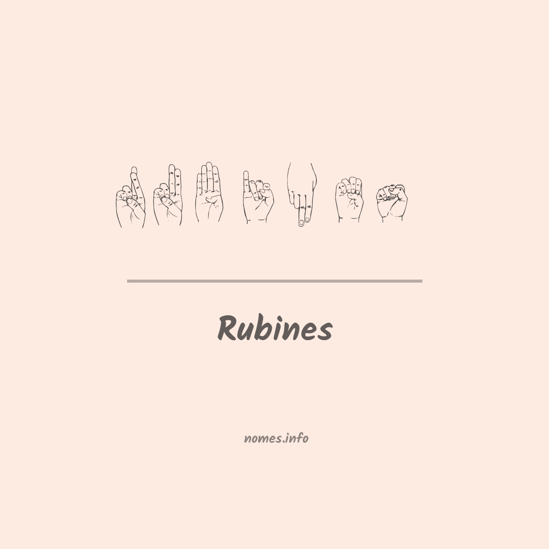 Rubines em Libras