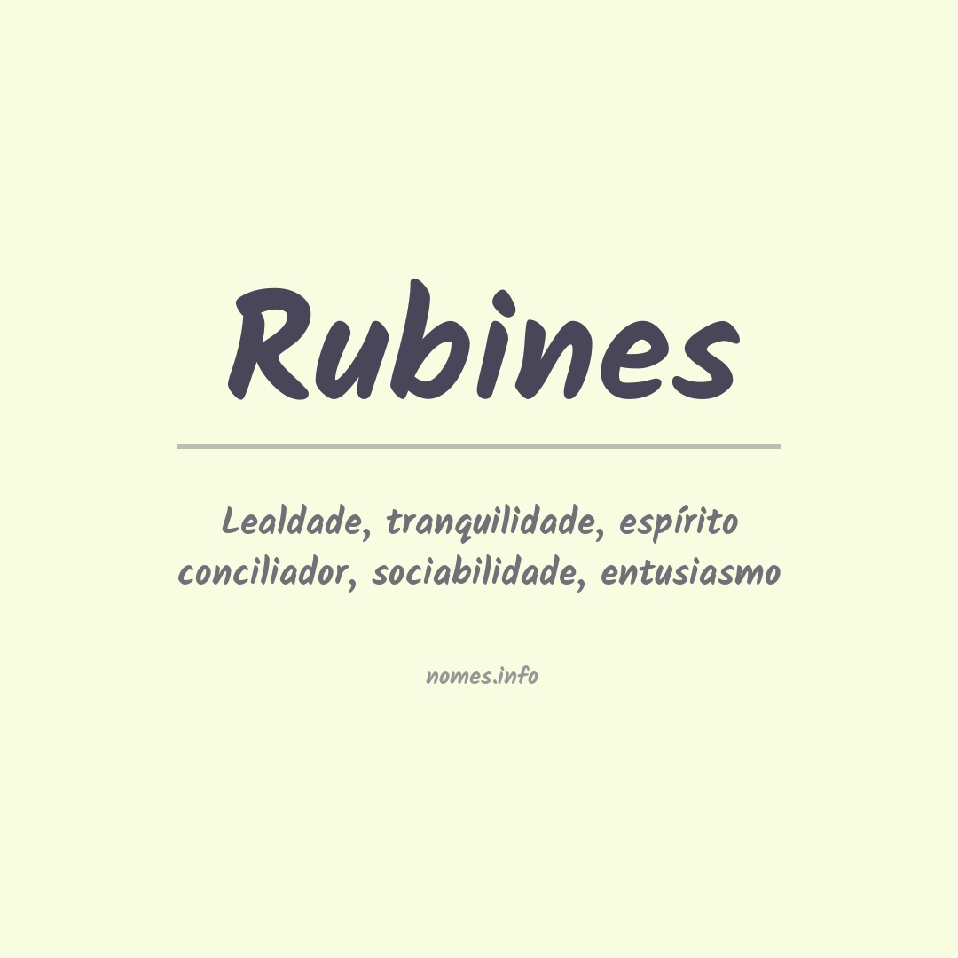 Significado do nome Rubines