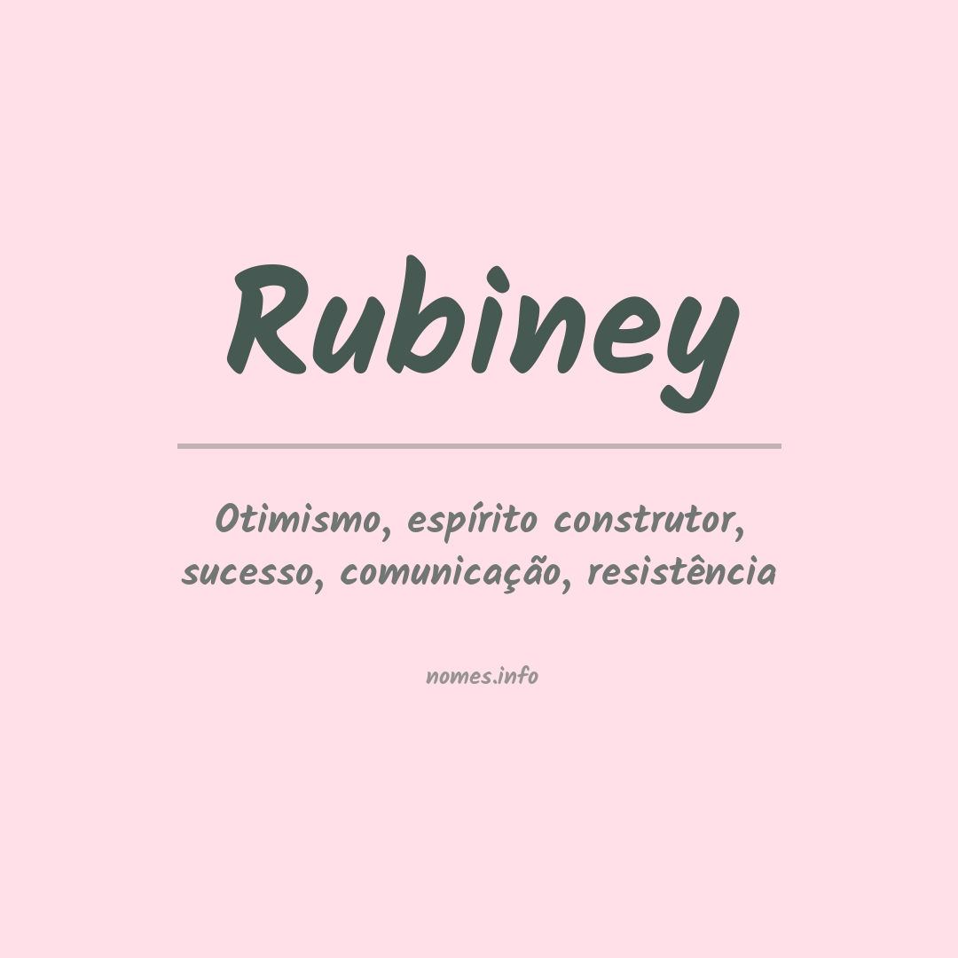 Significado do nome Rubiney