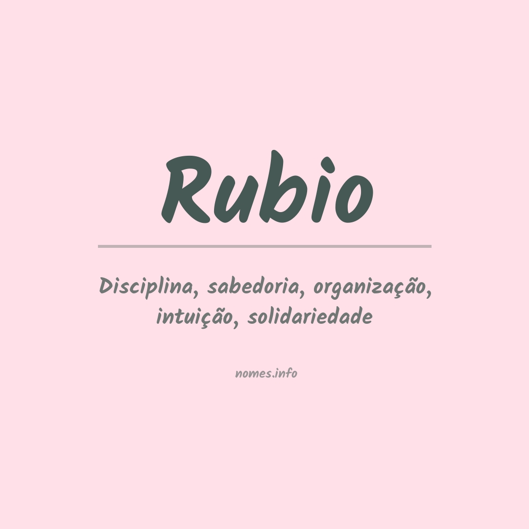 Significado do nome Rubio