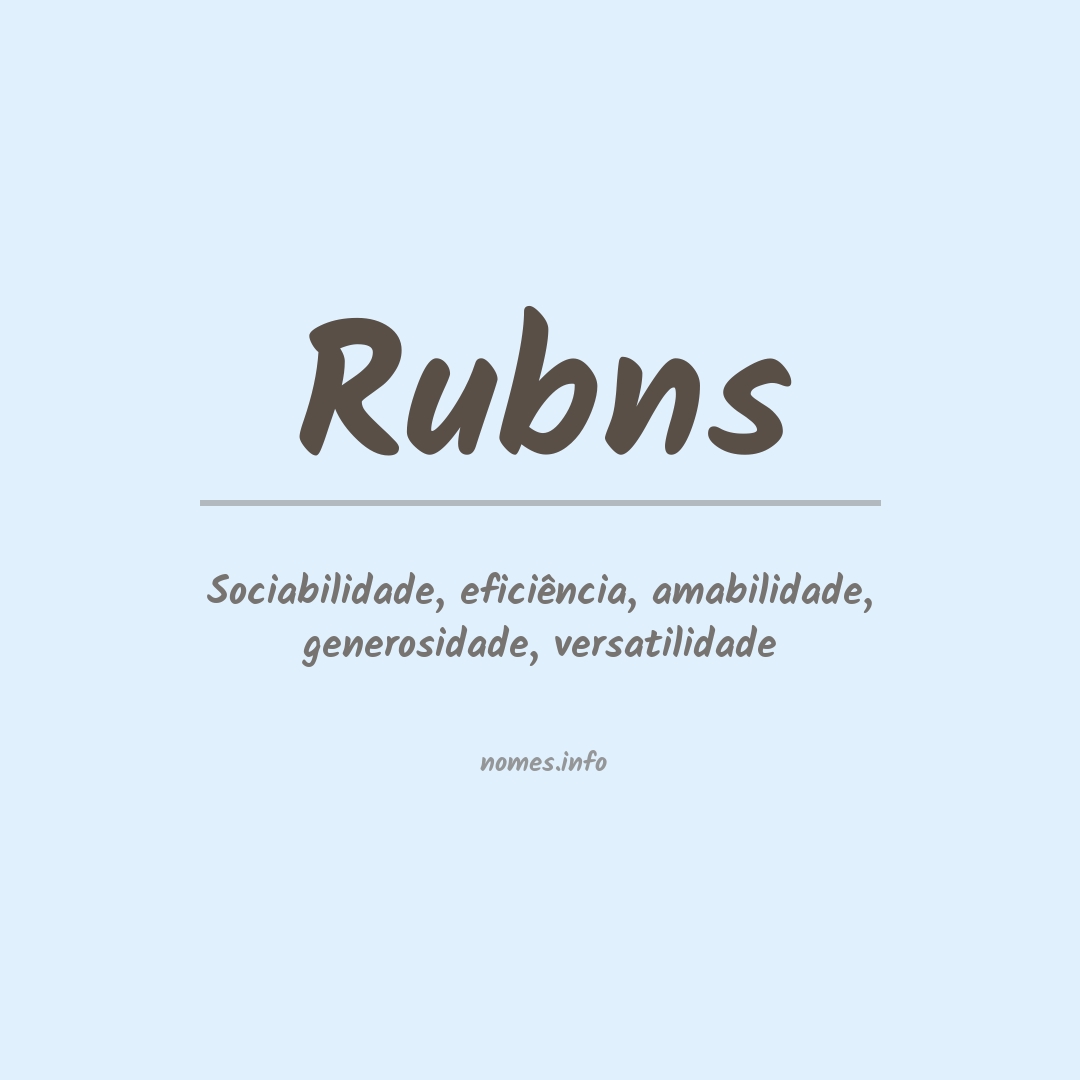 Significado do nome Rubns