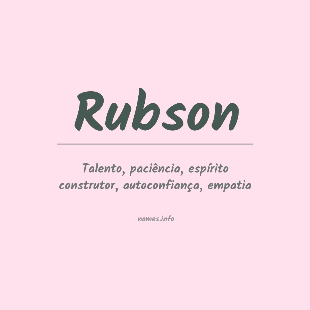 Significado do nome Rubson