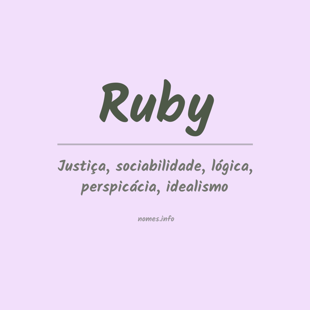 Significado do nome Ruby