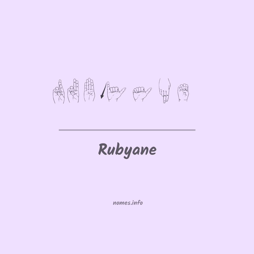 Rubyane em Libras